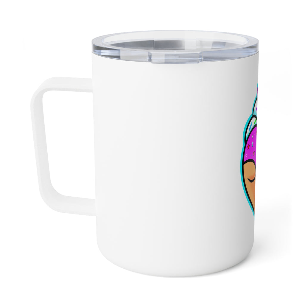 Cute Cupcake Insulated Coffee Mug, 10oz - Perfect for Coffee Lovers, Gift for Birthdays, Fun Kitchen Decor, Travel Mug, Cute Gift